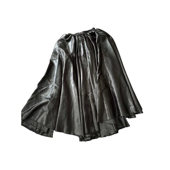 Black Pleated Maxi Skirt – Size S, High Shine Goth Y2K Holiday Look - Picture 8 of 8